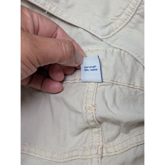 Old Navy Maternity Side Panel Overalls Women Size 14 Straight Leg Utility Casual - Picture 12 of 13